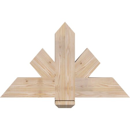 Ekena Millwork Kennewick Smooth Timber Gable Bracket, Douglas Fir, 36"W x 21"H x 3 1/2"D x 5 1/2"F, 14/12 Pitch GBW036X21X0406KEN00SDF